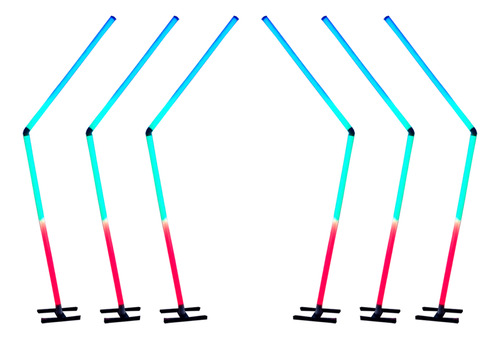 Kit 6 Arcos De Led Rgb Formato Seta Para Eventos Maxi Grua