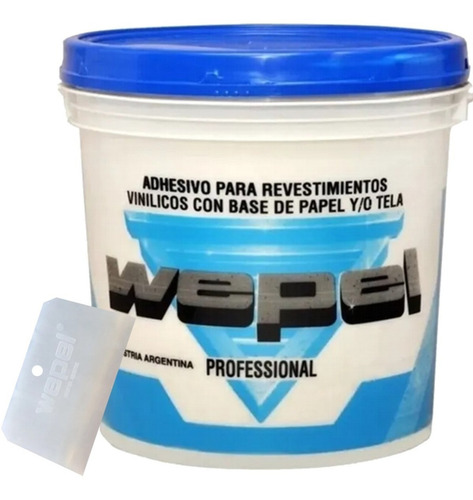 Combo 1 Kg Adhesivo Wepel Para Empapelar + Espatula Plastica Color Blanco