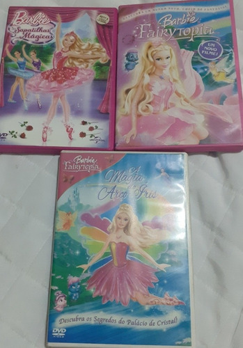 Dvd Coleção Barbie P/menina/kit C/4 Dvd/novo/original/