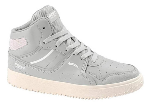 Tenis Mujer Gris Lila Casual Bota Antiderrapante