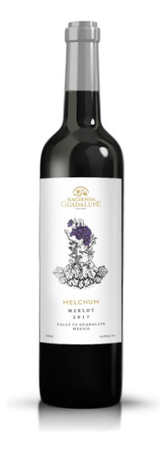 Vino Tinto Hacienda Guadalupe Melchum Merlot 750 Ml