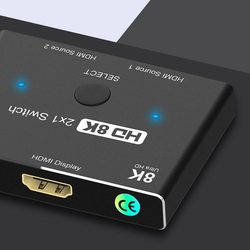 Imagen 6 de 9 de Conmutador 2.1 Compatible Con Hdmi 8k 2 En 1 Salida De Alta