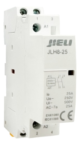 Contactor Modular 1 Din Bipolar 25a 230v 2x25 Jieli Hvac Controlador Iec61095 Riel Din