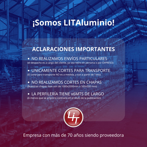 Tubo Rectangular Aluminio 38 X 25 X 1,50 Mm Tira 6 Mts