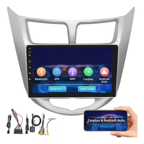 Radio Android 9 Pulgad +bisel Hyundai Accent 2012-17 + Arnes