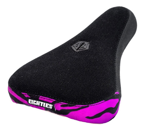 Asiento Eighties  Animalizeat Negro Y Violeta Pivotal - Bmx