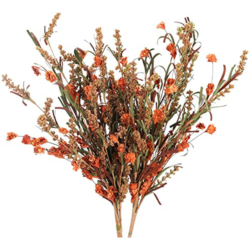 Oubtdk 2bundles Flores De Otoño Artificial Tallo 5m91w