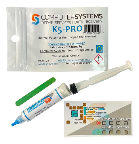 Pasta Térmica Viscosa K5 Pro 10g Para Reemplazo De Almohadil