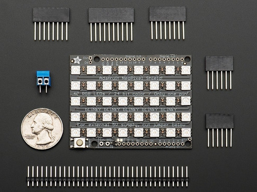Imagen 5 de 6 de Adafruit Arduino Neopixel Shield, 40 Rgb Led Pixel Matrix