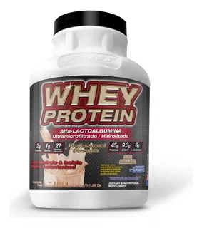 Whey Protein 4,000 Gr Alfa Lactoalbúmina Proteina De Leche Sabor Nuez/Avellana