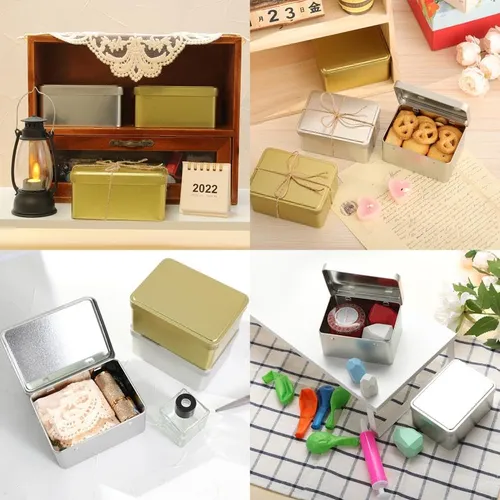 Shirin Packaging 1 Lata Cuadrada De Metal Para Galletas Con