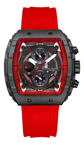 Reloj G-force Original H3996g Cronografo Rojo + Estuche