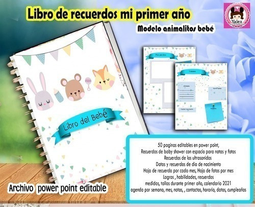 Kit Imprimible Álbum Mis Recuerdos Bebé Editable