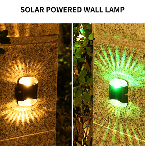 Luces Solares Led Para Exteriores Con Luz Nocturna En V, Foc