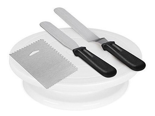 Kootek Placa Giratoria Para Torta De 11 Pulgadas Con 2 Espa