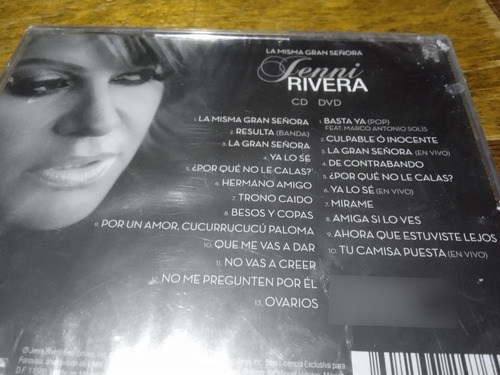 Cd Jenni Rivera La Misma Gran Señora Cd Y Dvd (Usado)