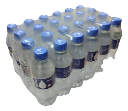 24 Garrafa Água Mineral Natural Sem Gás Crystal Mini 300 Ml