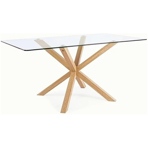 Mesa Comedor Rectangular Warm Vidrio Metal 140x80cm