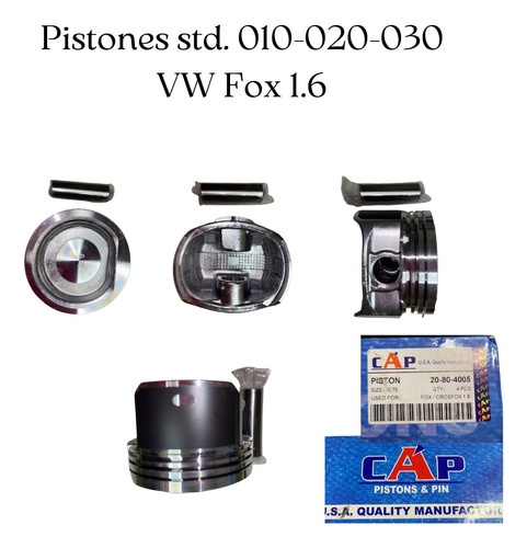 Pistones Std 010 -020 -030 Vw Fox 1.6 Marca: Cap