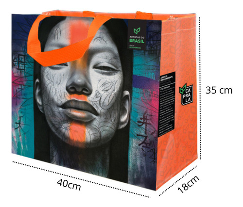 Kit 5 Sacolas Retornáveis De Ráfia Ecobag 35x40x18
