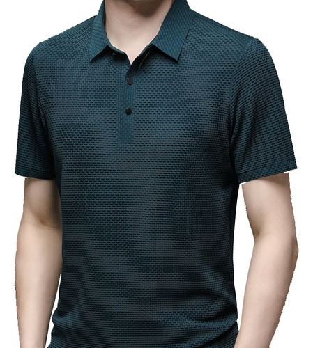 Polo De Seda De Hielo Para Hombre Playera Transpirable