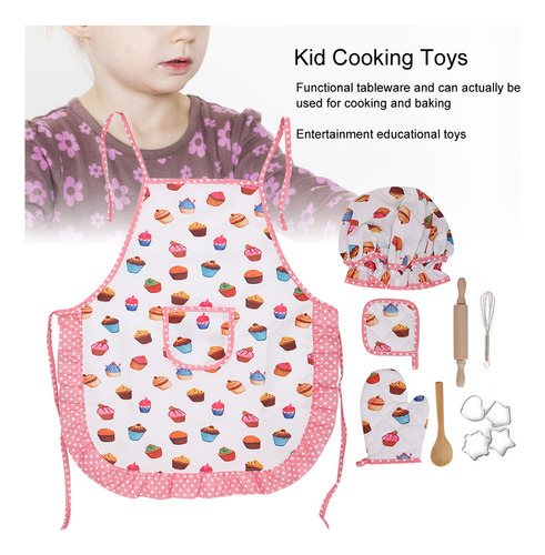 Set De Cocina Para Niños Con Delantal Para Juegos De Rol