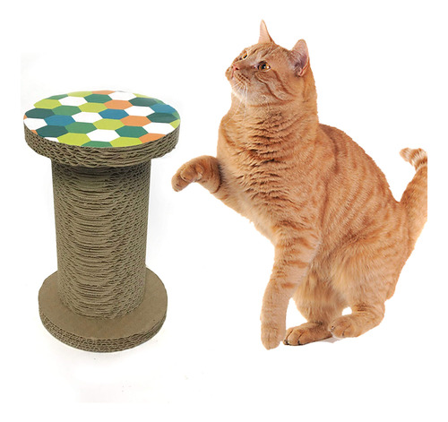 Juguete Corrugado Para Mascotas Con Poste Rascador Para Gato
