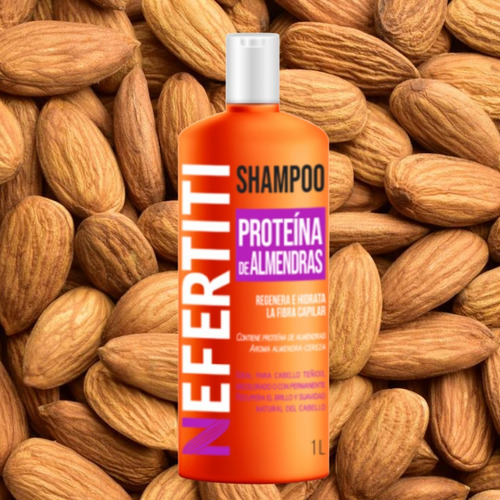 Nefertiti Shampoo Cabello Proteína De Almendras 1 Litro