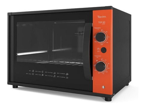 Forno de bancada elétrico Terim Top 60 Collor 60L laranja 220V