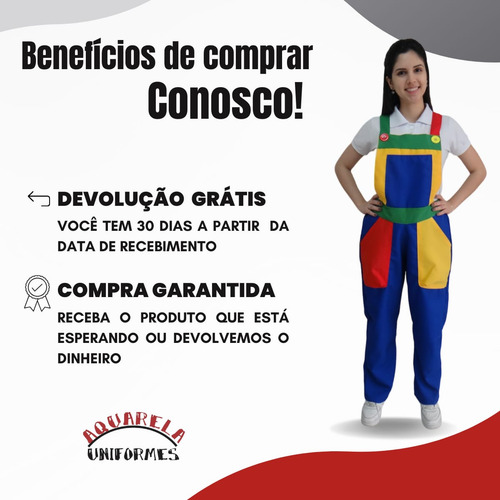 Macacão Para Recreação E Monitor De Buffet Infantil