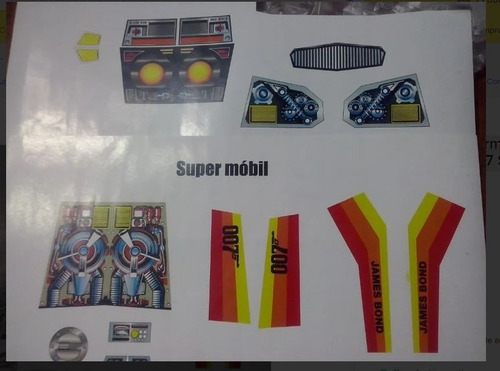 Kid Acero Supermobil James Bond 007 Stickers Big Jim (Usado)