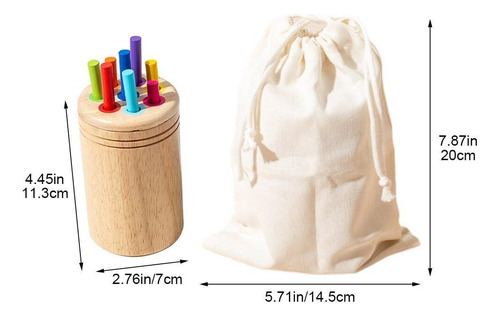 Juguetes De Madera A Juego Montessori, Palo Clasificador