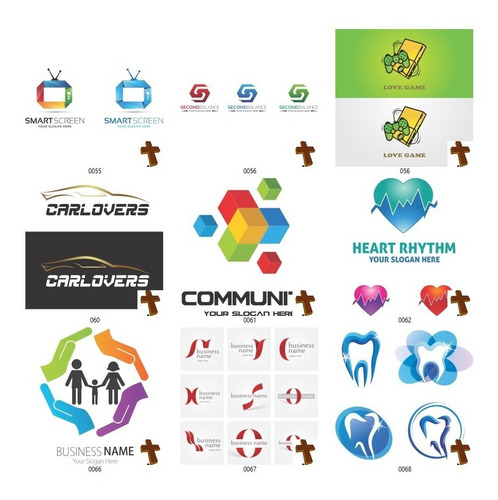 Pack 1.084 Logotipos Editáveis Cdr Corel Com Brinde