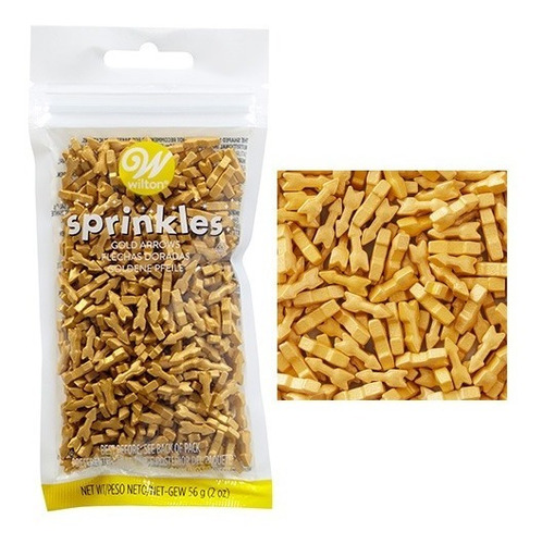 Wilton - Sprinkles - Flecha Dorada En Pouch - 30 Grs