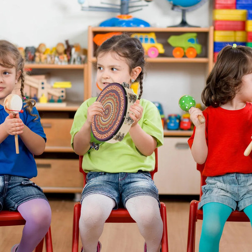 Tambor De Pandereta Para Niños Pandereta De Mano Tambor De M