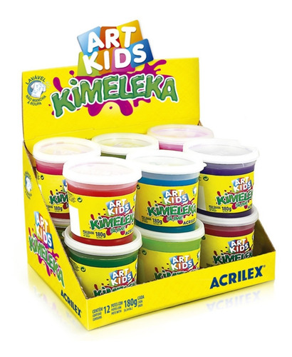 Kimeleka Slime 180g Art Kids Acrilex 12 Unidades