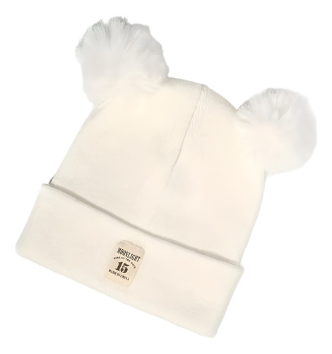 Gorro De Invierno Con Pompones Para Niños
