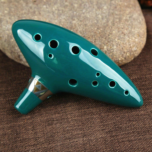 Imagen 7 de 8 de Vaso De Cerámica De 12 Agujeros Alto C Zelda Ocarina
