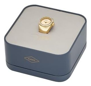 Reloj Fossil Para Mujer Con Anillo De Cuarzo Y Acero Inoxida