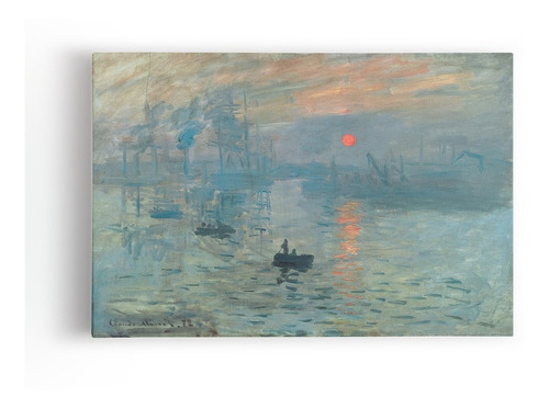 Impression, Soleil Levant Claude Monet Quadro Canvas 80x60cm