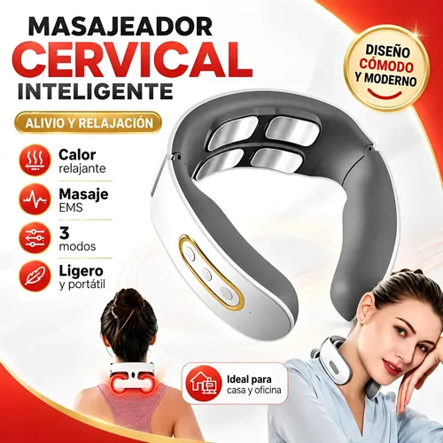 Massageador Elétrico Para Pescoço Cervical Prateado
