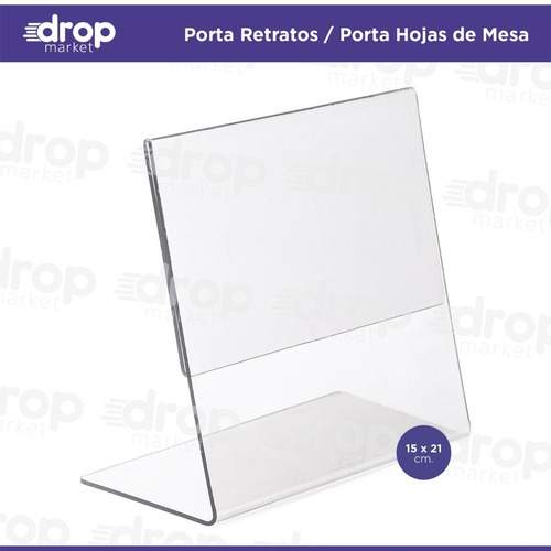 Imagen 3 de 10 de Porta Retratos 15x21 | Portafotos Pet Tipo Acrílico X 10 U.