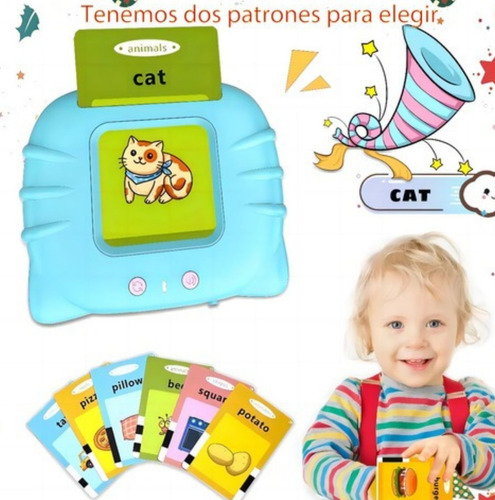Máquina Didáctica Con 112 Tarjetas Español-inglés Para Niños
