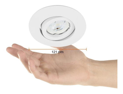 Imagen 4 de 6 de Lampara Empotrable Techo Dirigible Mr16 Blanco Gu5.3 Yd-360/