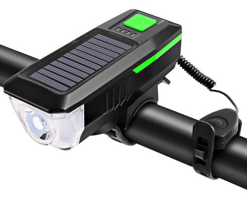 Carga De Bocina Para Faros De Bicicleta. Bicicleta Solar Usb
