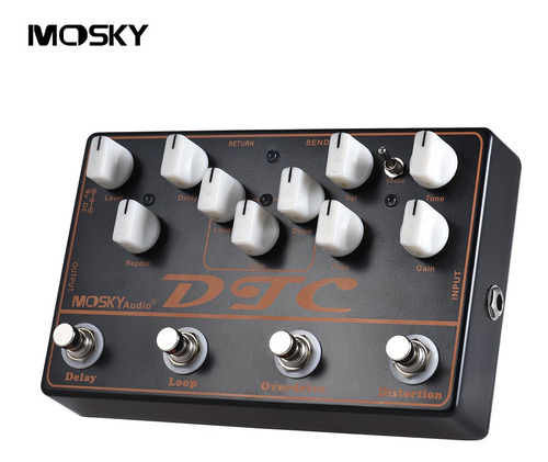 Mosky Dtc 4-en-1 Guitarra Eléctrica Pedal De Efectos