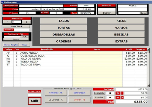 Taquerías. Programa-software. Muy Fácil Y Súper Eficaz