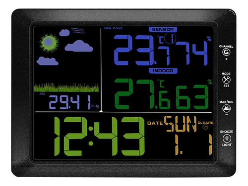 Estación Meteorológica Terrestre Inalámbrica Digital Con Pan