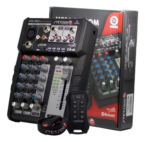 Imagem 3 de 9 de Mesa Stetsom Stm1003 3 Canais Bluetooth Sd Fm Bt Usb + Sx2