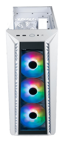 Gabinete Cooler Master Masterbox 520 Argb Cristal Templado Color Blanco